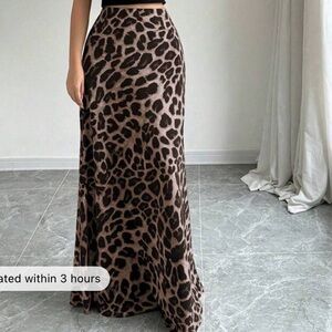 Leopard Print Maxi Skirt